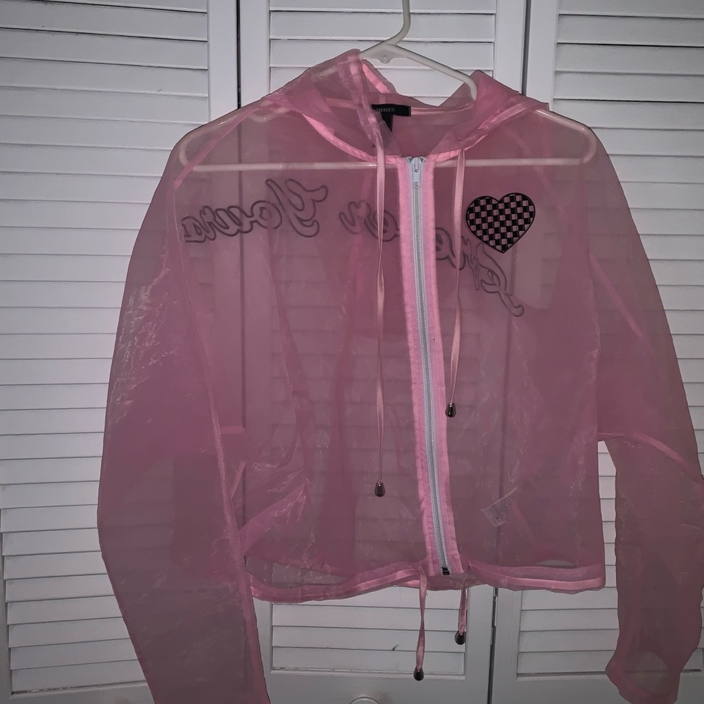 Pink see through jacket